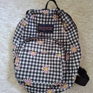 Pink flower mini Jansport backpack